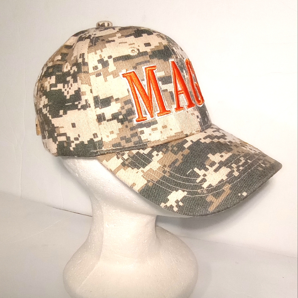 MAGA Donald Trump Signature 2024 Election Day Camo Adjustable Baseball Cap Hat - Picture 5 of 9